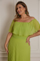 Vestido Festa Madrinha Plus Size Verde Lima   Longo Ladydress