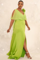 Vestido Festa Madrinha Plus Size Verde Lima   Longo Ladydress
