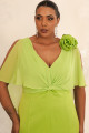 Vestido Festa Madrinha Plus Size Verde Lima   Longo Ladydress