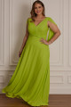 Vestido Festa Madrinha Plus Size Verde Lima   Longo Ladydress