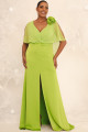 Vestido Festa Madrinha Plus Size Verde Lima   Longo Ladydress