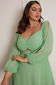 Vestido Festa Madrinha Plus Size Verde Menta   Longo Ladydress