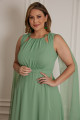 Vestido Festa Madrinha Plus Size Verde Menta   Longo Ladydress