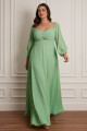 Vestido Festa Madrinha Plus Size Verde Menta   Longo Ladydress