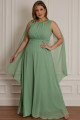 Vestido Festa Madrinha Plus Size Verde Menta   Longo Ladydress
