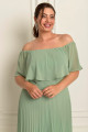 Vestido Festa Madrinha Plus Size Verde Menta   Longo Ladydress