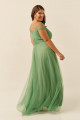 Vestido Festa Madrinha Plus Size Verde Oliva   Longo Ladydress