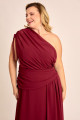 Vestido de Festa Longo Plus Size Vinho Judy Ladydress