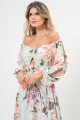 Vestido Longo Estampado Camila Verde Menta