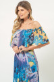 Vestido Longo Estampado Rafaela Azul