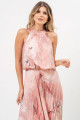 Vestido Longo Estampado Cris Rosa
