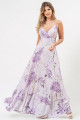 Vestido Longo Estampado Valentina Lavanda