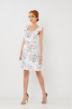 Vestido Curto Estampado Alana Off White