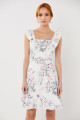 Vestido Curto Estampado Alana Off White