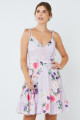 Vestido Curto Estampado Amora Lavanda