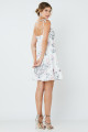Vestido Curto Estampado Amora Off White