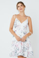 Vestido Curto Estampado Amora Off White