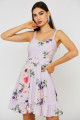 Vestido Curto Estampado Iara Lavanda