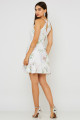 Vestido Curto Estampado Luna Off White