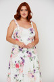 Vestido longo Estampado Analu Off white