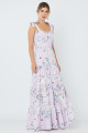 Vestido Longo Estampado Analu Lavanda