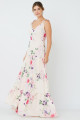 Vestido Longo Estampado Brenda Salmão