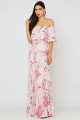 Vestido Longo Estampado Rafaela Rosa