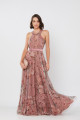 Vestido longo Estampado Fabi Rose