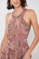 Vestido longo Estampado Fabi Rose