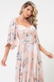 Vestido Longo Estampado Zoe Rosa