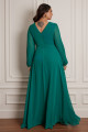 Vestido Festa Madrinha Plus Size Verde Esmeralda   Longo Ladydress