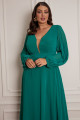 Vestido Festa Madrinha Plus Size Verde Esmeralda   Longo Ladydress